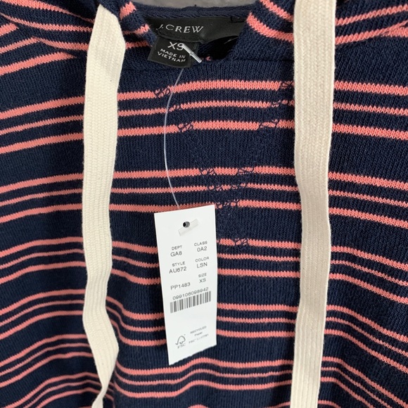 Drawstring Hoodie in Striped Terry - Picture 4 of 4